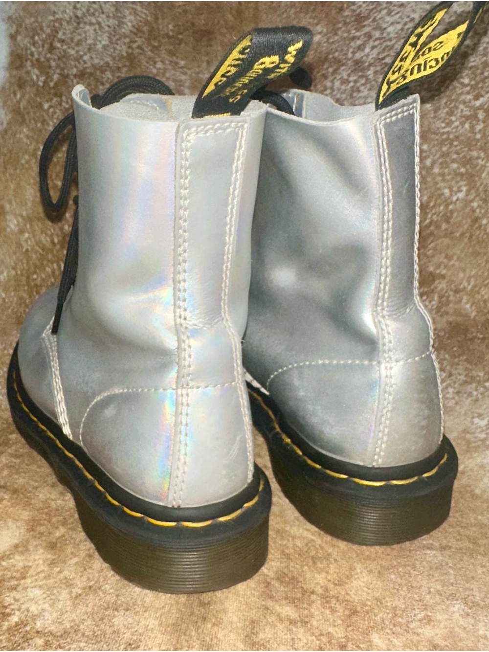 Dr. Martens Holographic Lace-Up Boots - Silver - Picture 13 of 16